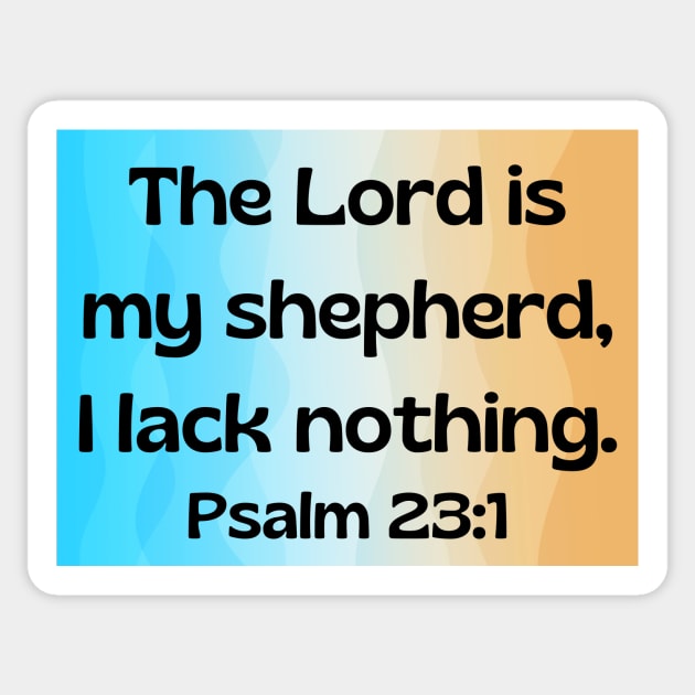 Bible Verse Psalm 23:1 Sticker by Prayingwarrior